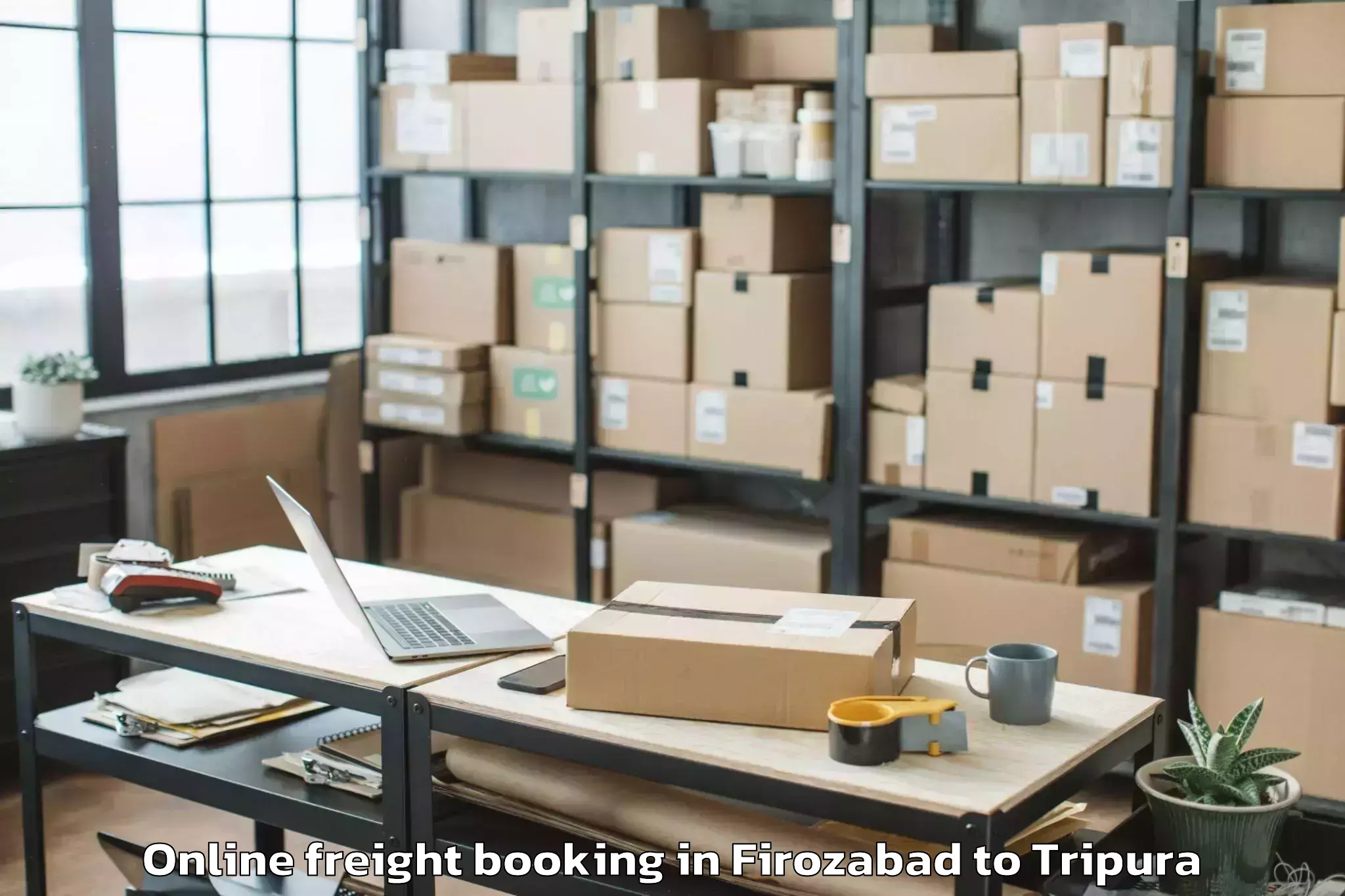 Book Firozabad to Amarpur Gomati Online Freight Booking Online